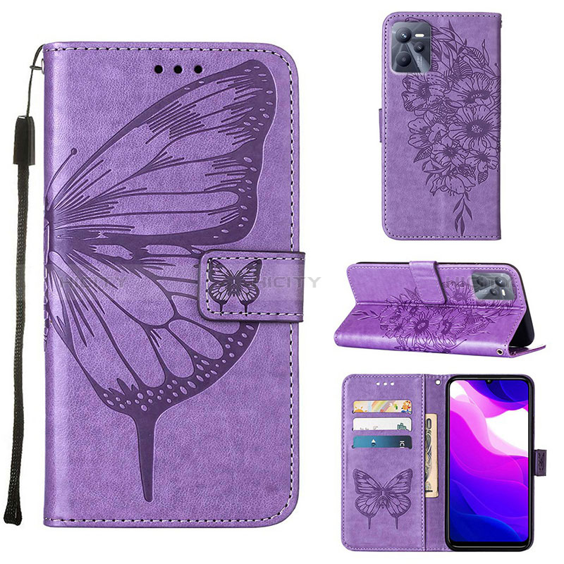 Coque Portefeuille Papillon Livre Cuir Etui Clapet Y01B pour Realme C35 Plus