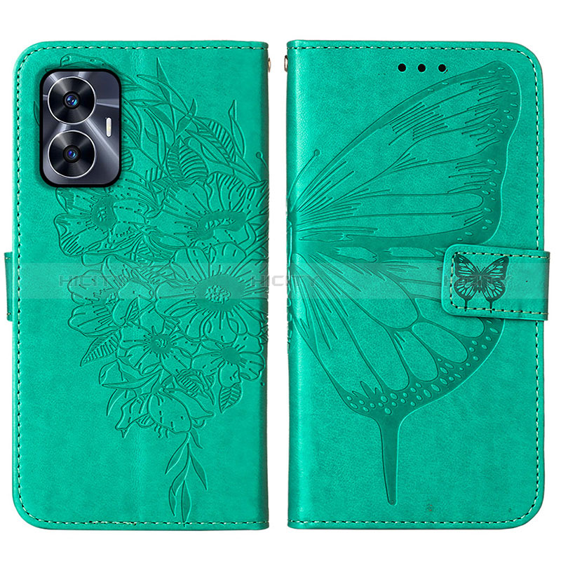 Coque Portefeuille Papillon Livre Cuir Etui Clapet Y01B pour Realme C55 Plus