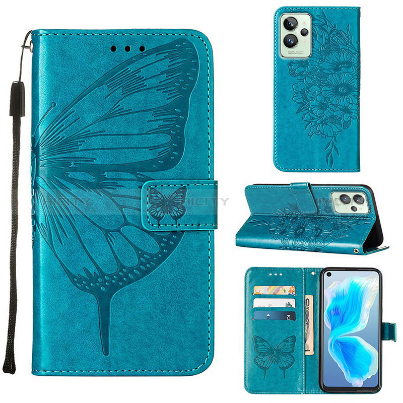 Coque Portefeuille Papillon Livre Cuir Etui Clapet Y01B pour Realme GT2 Pro 5G Plus