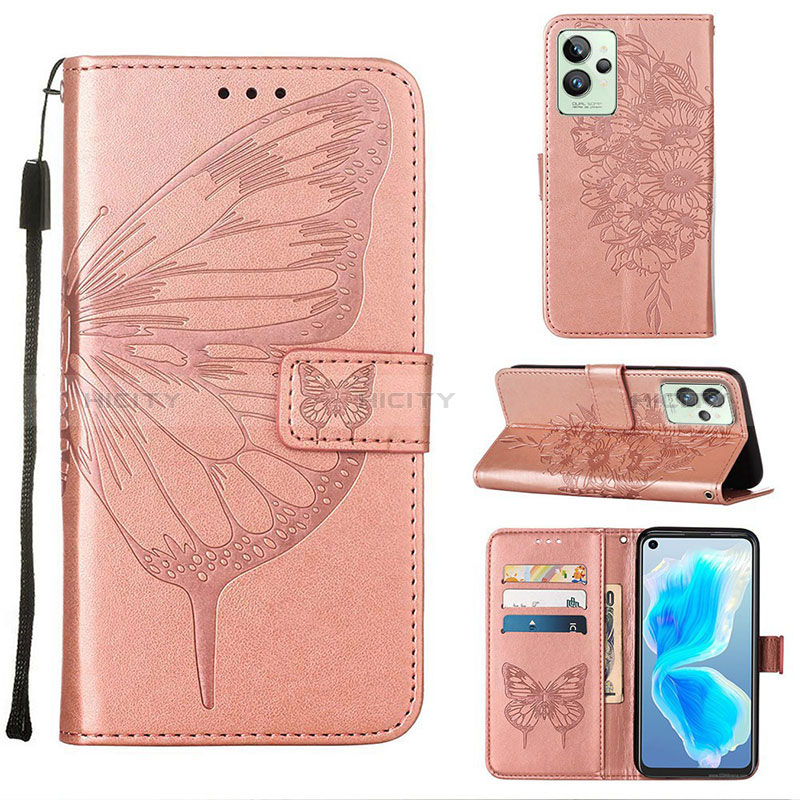 Coque Portefeuille Papillon Livre Cuir Etui Clapet Y01B pour Realme GT2 Pro 5G Plus