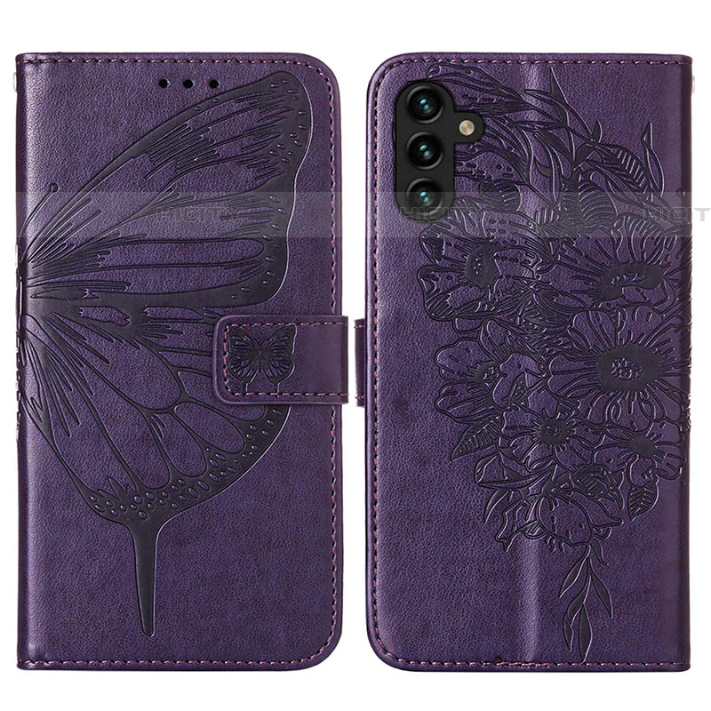 Coque Portefeuille Papillon Livre Cuir Etui Clapet Y01B pour Samsung Galaxy A04s Plus