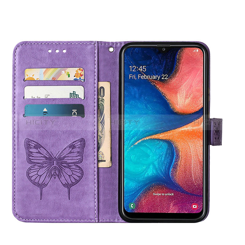 Coque Portefeuille Papillon Livre Cuir Etui Clapet Y01B pour Samsung Galaxy A20 Plus