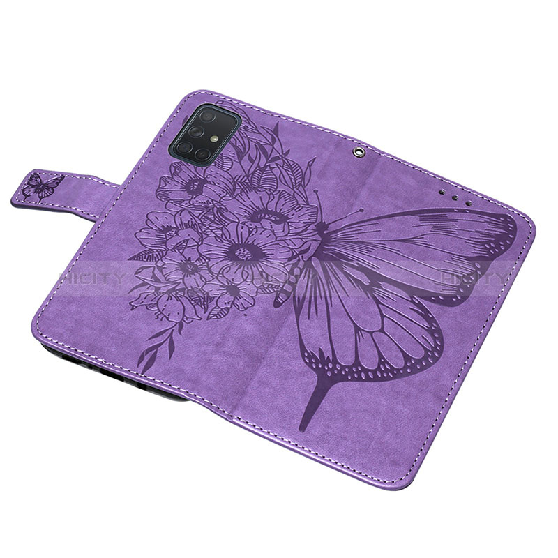 Coque Portefeuille Papillon Livre Cuir Etui Clapet Y01B pour Samsung Galaxy A51 4G Plus