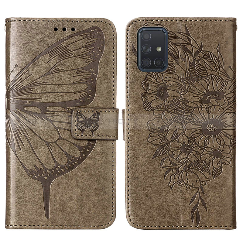 Coque Portefeuille Papillon Livre Cuir Etui Clapet Y01B pour Samsung Galaxy A51 4G Plus