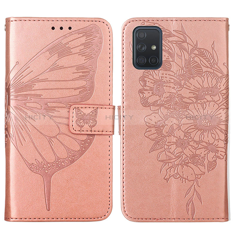 Coque Portefeuille Papillon Livre Cuir Etui Clapet Y01B pour Samsung Galaxy A51 4G Plus