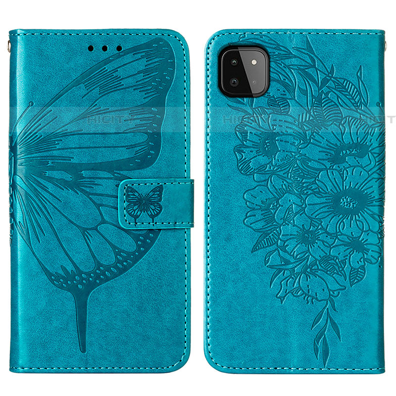 Coque Portefeuille Papillon Livre Cuir Etui Clapet Y01B pour Samsung Galaxy F42 5G Plus