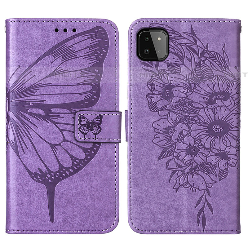 Coque Portefeuille Papillon Livre Cuir Etui Clapet Y01B pour Samsung Galaxy F42 5G Plus