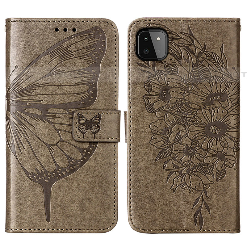 Coque Portefeuille Papillon Livre Cuir Etui Clapet Y01B pour Samsung Galaxy F42 5G Plus