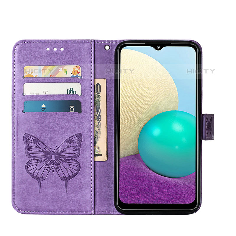 Coque Portefeuille Papillon Livre Cuir Etui Clapet Y01B pour Samsung Galaxy M02 Plus