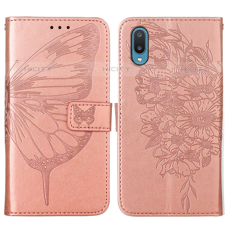 Coque Portefeuille Papillon Livre Cuir Etui Clapet Y01B pour Samsung Galaxy M02 Plus