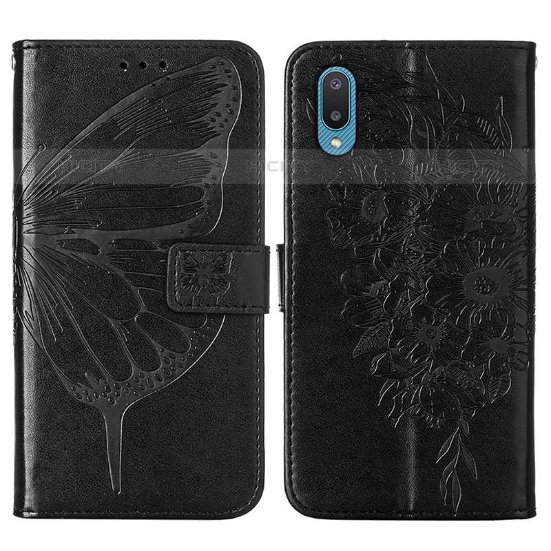 Coque Portefeuille Papillon Livre Cuir Etui Clapet Y01B pour Samsung Galaxy M02 Plus