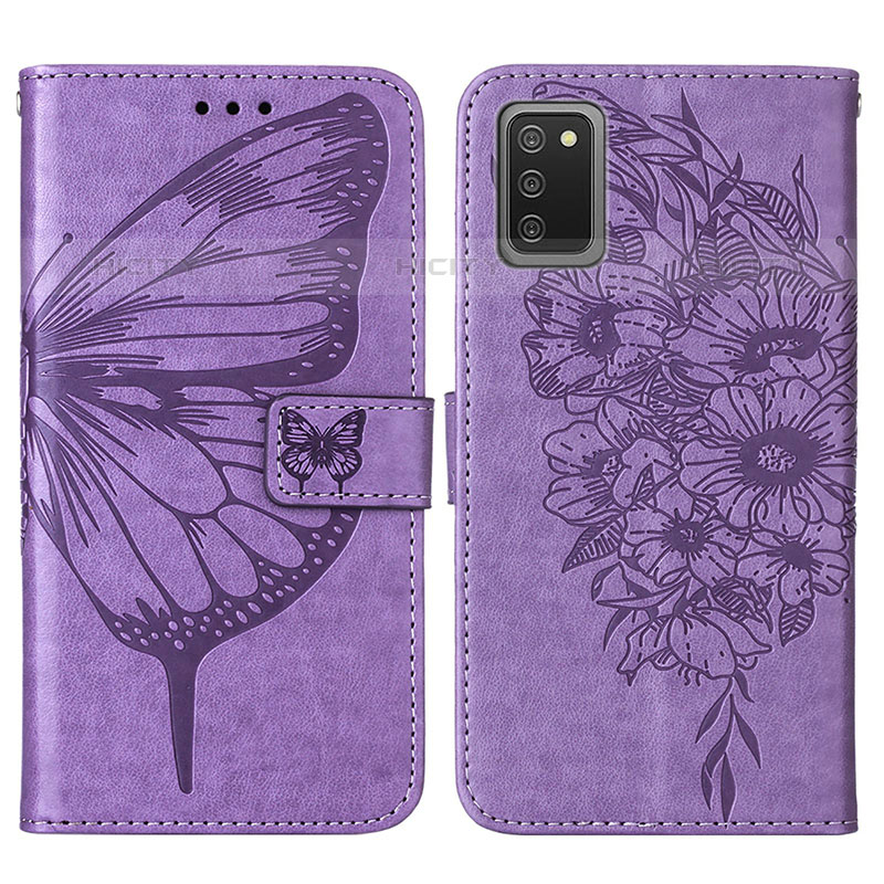 Coque Portefeuille Papillon Livre Cuir Etui Clapet Y01B pour Samsung Galaxy M02s Plus