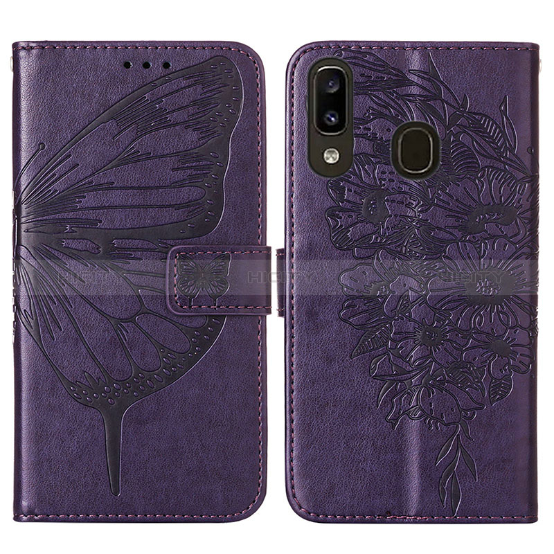 Coque Portefeuille Papillon Livre Cuir Etui Clapet Y01B pour Samsung Galaxy M10S Plus