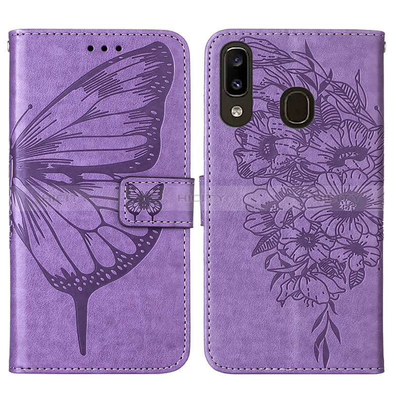 Coque Portefeuille Papillon Livre Cuir Etui Clapet Y01B pour Samsung Galaxy M10S Plus