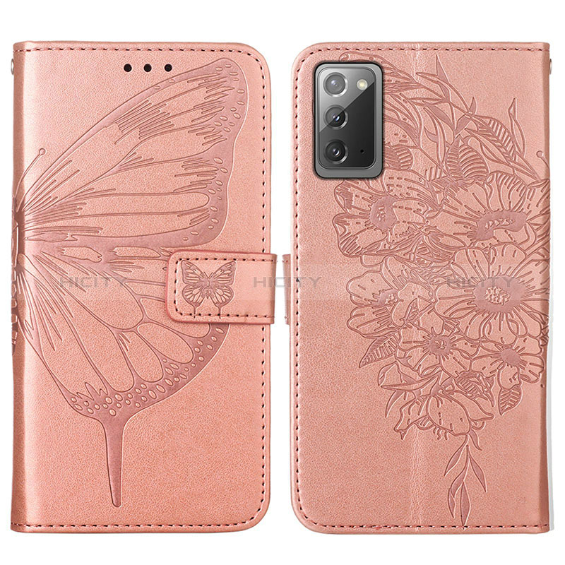 Coque Portefeuille Papillon Livre Cuir Etui Clapet Y01B pour Samsung Galaxy Note 20 5G Plus