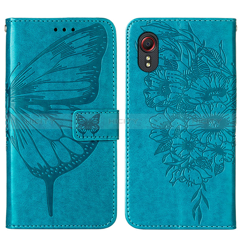 Coque Portefeuille Papillon Livre Cuir Etui Clapet Y01B pour Samsung Galaxy XCover 5 SM-G525F Plus