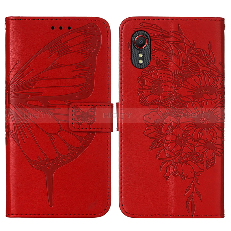 Coque Portefeuille Papillon Livre Cuir Etui Clapet Y01B pour Samsung Galaxy XCover 5 SM-G525F Plus