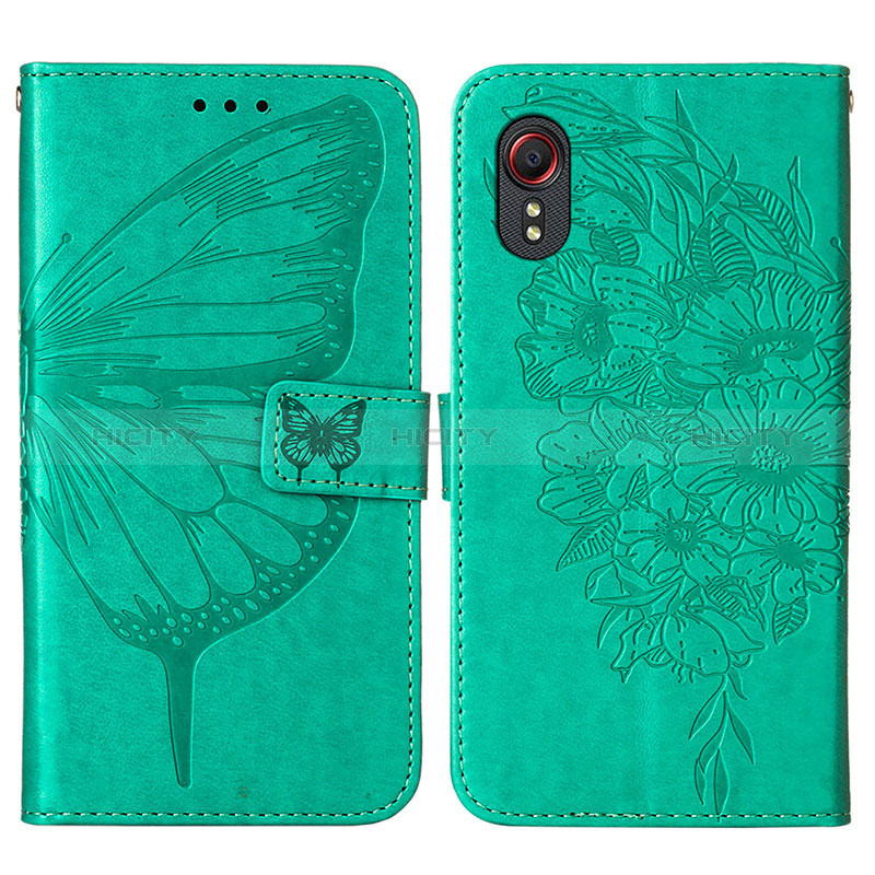 Coque Portefeuille Papillon Livre Cuir Etui Clapet Y01B pour Samsung Galaxy XCover 5 SM-G525F Plus