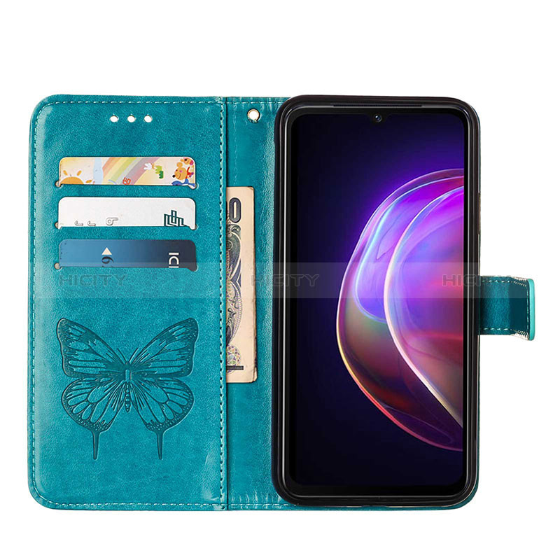 Coque Portefeuille Papillon Livre Cuir Etui Clapet Y01B pour Vivo V21 5G Plus