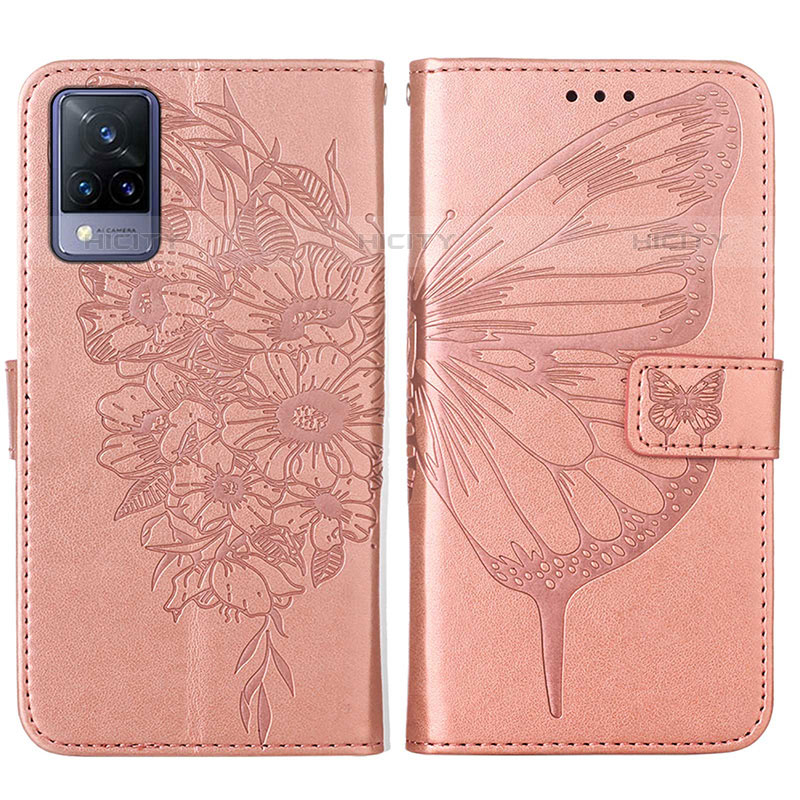 Coque Portefeuille Papillon Livre Cuir Etui Clapet Y01B pour Vivo V21s 5G Plus