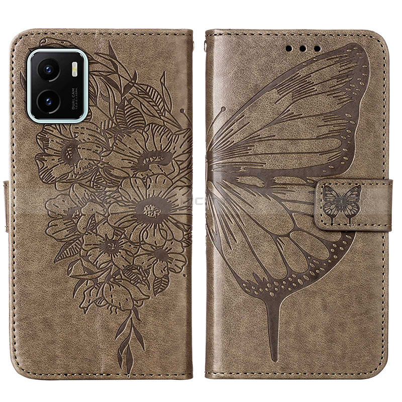 Coque Portefeuille Papillon Livre Cuir Etui Clapet Y01B pour Vivo Y01 Plus