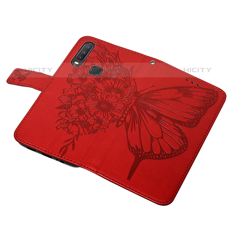 Coque Portefeuille Papillon Livre Cuir Etui Clapet Y01B pour Vivo Y12 Plus