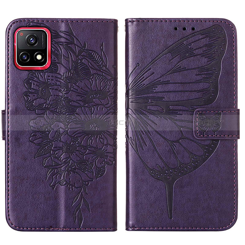 Coque Portefeuille Papillon Livre Cuir Etui Clapet Y01B pour Vivo Y31s 5G Plus