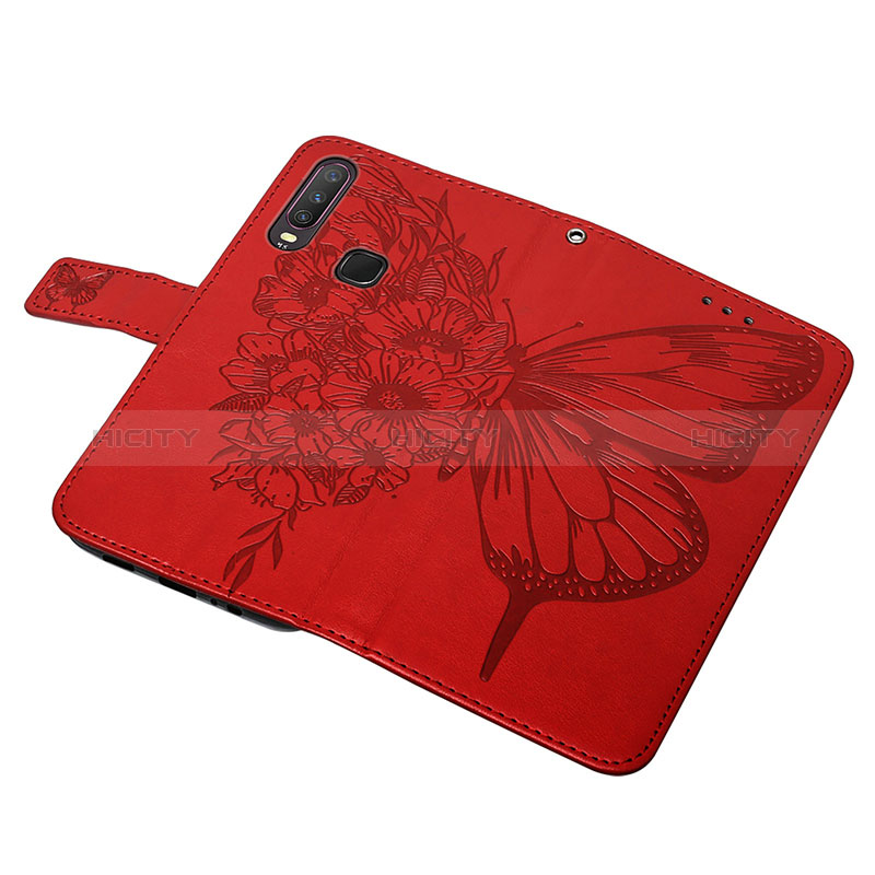 Coque Portefeuille Papillon Livre Cuir Etui Clapet Y01B pour Vivo Y3s Plus