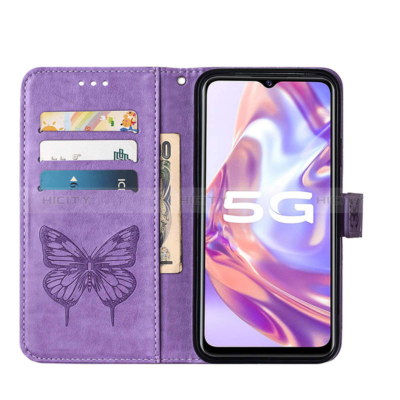 Coque Portefeuille Papillon Livre Cuir Etui Clapet Y01B pour Vivo Y52s t1 5G Plus