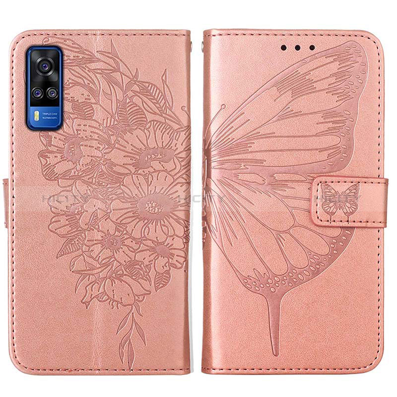 Coque Portefeuille Papillon Livre Cuir Etui Clapet Y01B pour Vivo Y53s 4G Plus