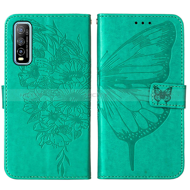 Coque Portefeuille Papillon Livre Cuir Etui Clapet Y01B pour Vivo Y70t 5G Plus