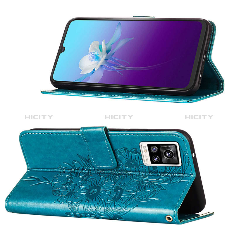 Coque Portefeuille Papillon Livre Cuir Etui Clapet Y01B pour Vivo Y73 (2021) Plus