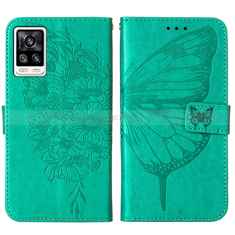 Coque Portefeuille Papillon Livre Cuir Etui Clapet Y01B pour Vivo Y73 (2021) Plus