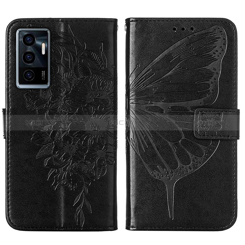 Coque Portefeuille Papillon Livre Cuir Etui Clapet Y01B pour Vivo Y75 4G Plus