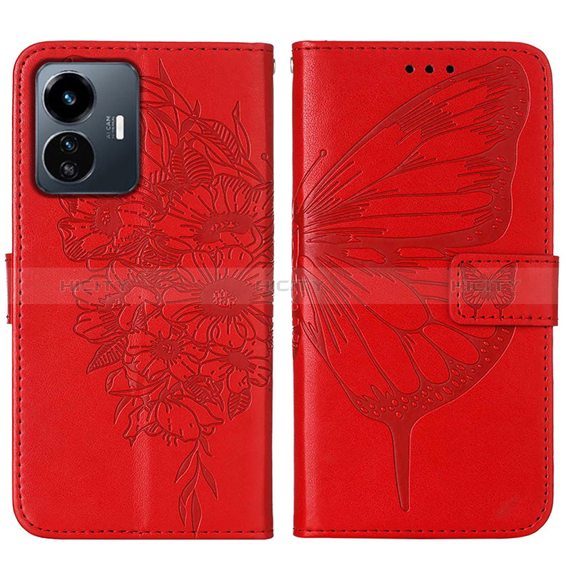 Coque Portefeuille Papillon Livre Cuir Etui Clapet Y01B pour Vivo Y77 5G Plus