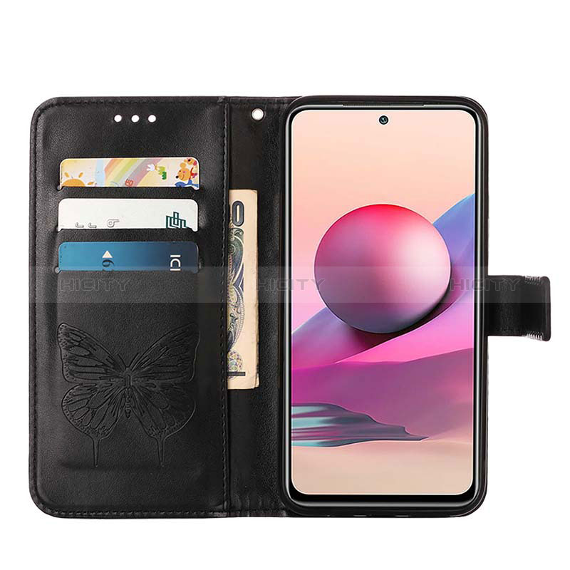 Coque Portefeuille Papillon Livre Cuir Etui Clapet Y01B pour Xiaomi Redmi Note 10 4G Plus