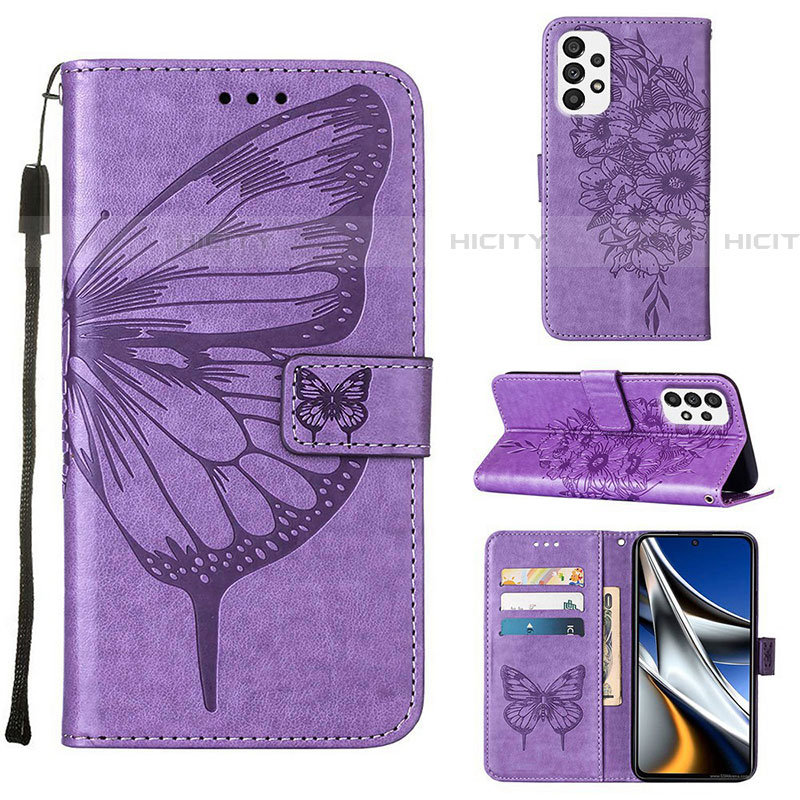 Coque Portefeuille Papillon Livre Cuir Etui Clapet Y02B pour Samsung Galaxy A73 5G Plus