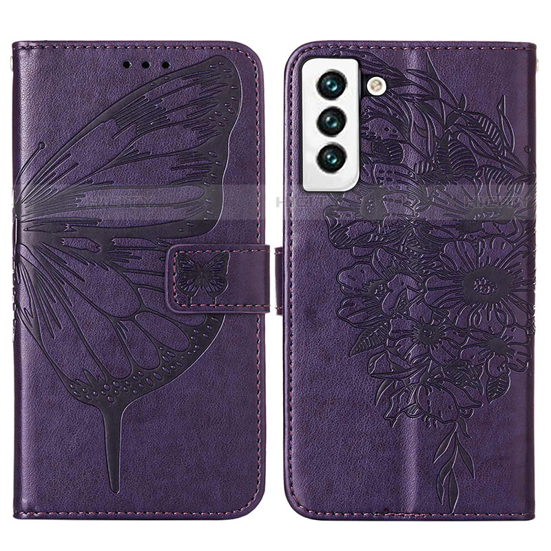 Coque Portefeuille Papillon Livre Cuir Etui Clapet Y06B pour Samsung Galaxy S21 5G Plus