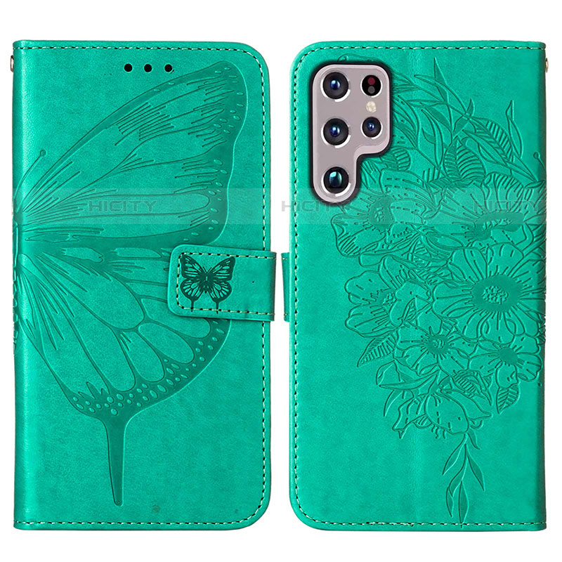 Coque Portefeuille Papillon Livre Cuir Etui Clapet Y06B pour Samsung Galaxy S21 Ultra 5G Plus