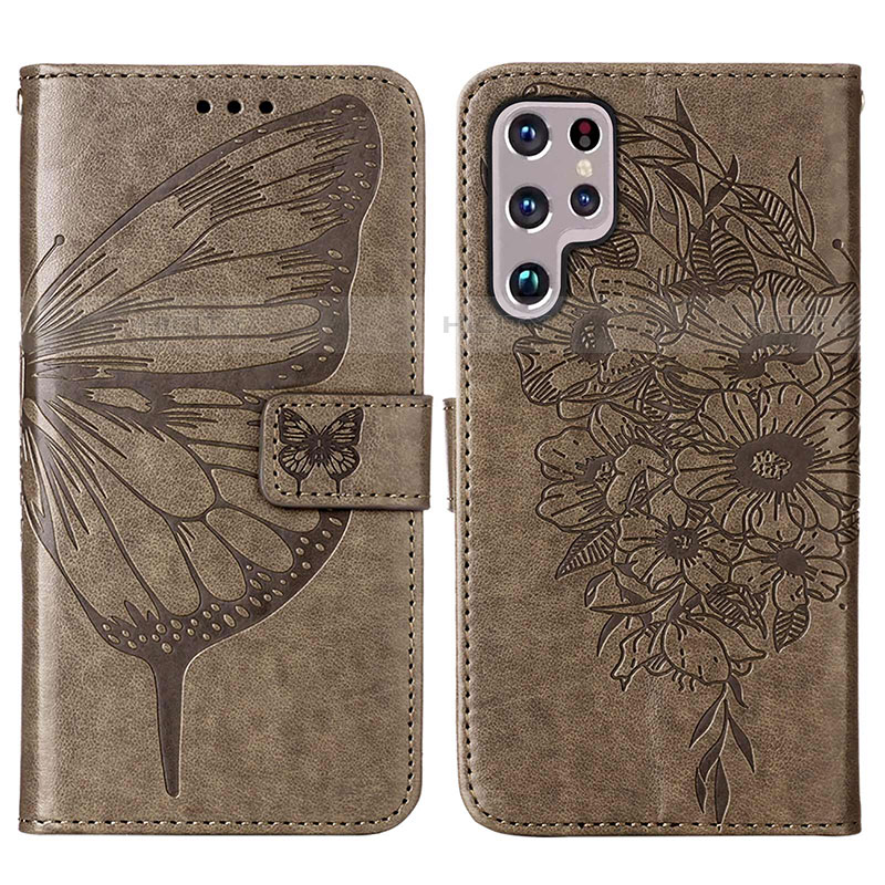 Coque Portefeuille Papillon Livre Cuir Etui Clapet Y06B pour Samsung Galaxy S21 Ultra 5G Plus