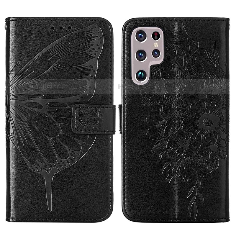 Coque Portefeuille Papillon Livre Cuir Etui Clapet Y06B pour Samsung Galaxy S21 Ultra 5G Plus