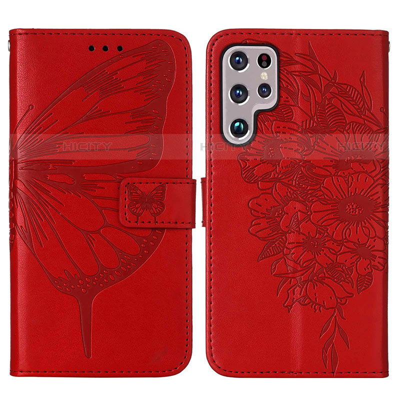 Coque Portefeuille Papillon Livre Cuir Etui Clapet Y06B pour Samsung Galaxy S22 Ultra 5G Plus