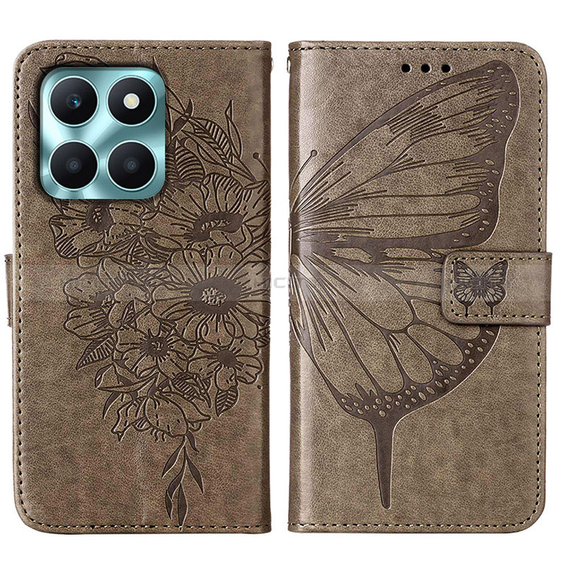 Coque Portefeuille Papillon Livre Cuir Etui Clapet YB1 pour Huawei Honor X6a Plus