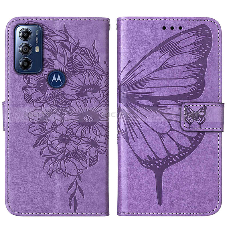 Coque Portefeuille Papillon Livre Cuir Etui Clapet YB1 pour Motorola Moto G Power (2022) Plus