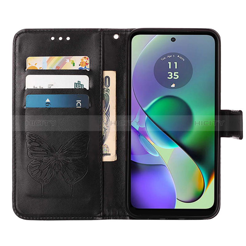 Coque Portefeuille Papillon Livre Cuir Etui Clapet YB1 pour Motorola Moto G54 5G Plus