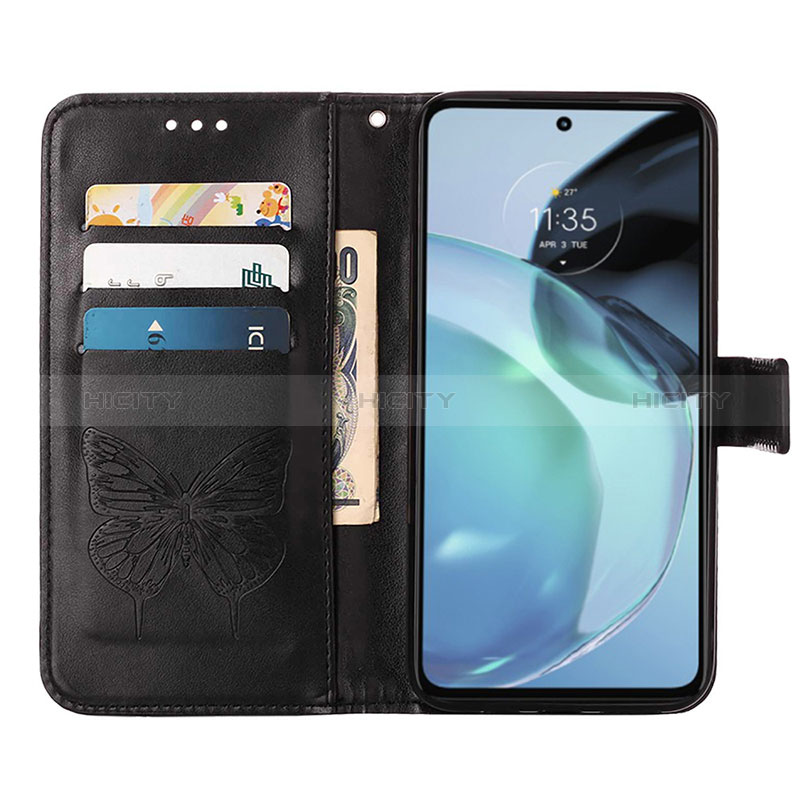 Coque Portefeuille Papillon Livre Cuir Etui Clapet YB1 pour Motorola Moto G72 Plus