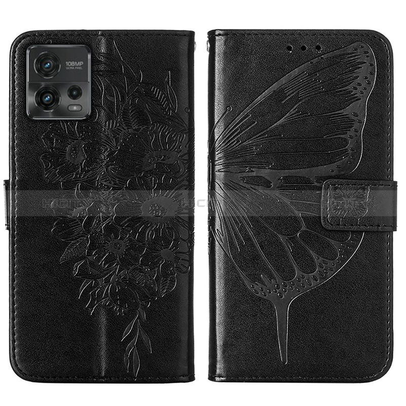 Coque Portefeuille Papillon Livre Cuir Etui Clapet YB1 pour Motorola Moto G72 Plus