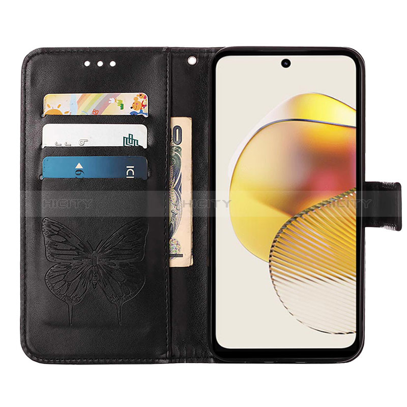 Coque Portefeuille Papillon Livre Cuir Etui Clapet YB1 pour Motorola Moto G73 5G Plus