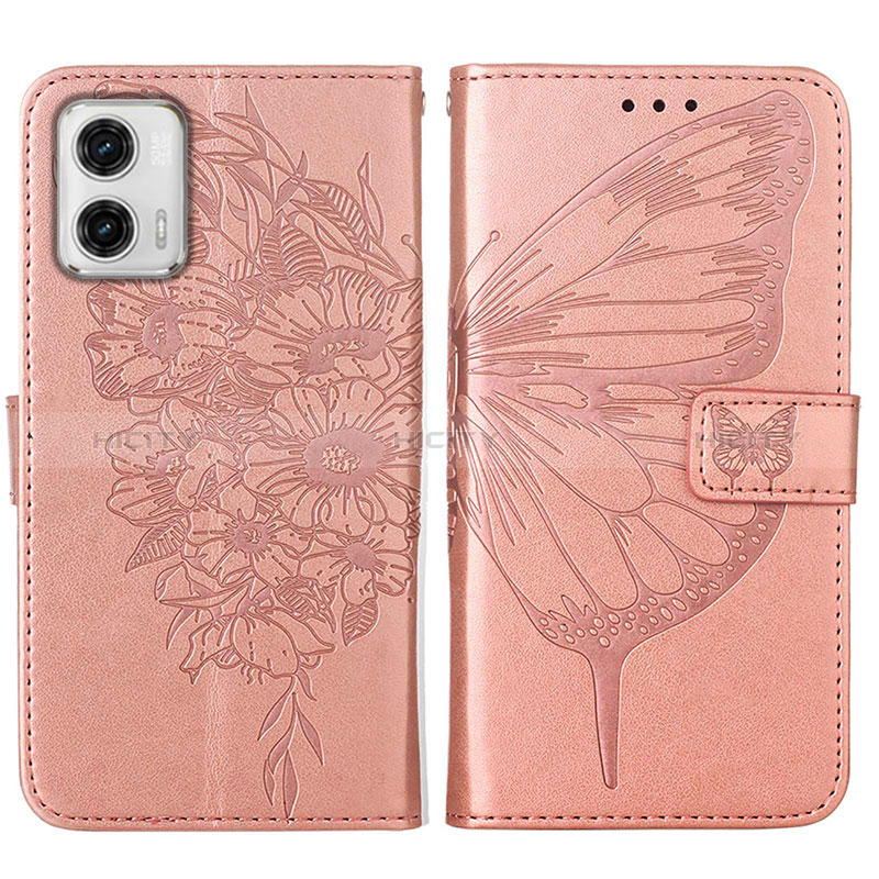 Coque Portefeuille Papillon Livre Cuir Etui Clapet YB1 pour Motorola Moto G73 5G Plus