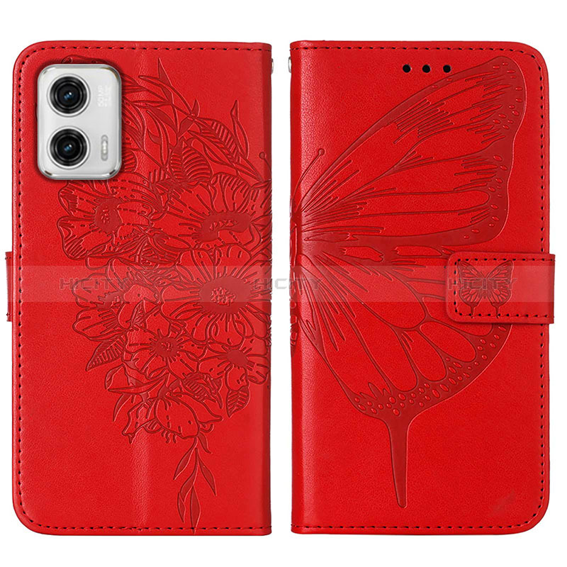 Coque Portefeuille Papillon Livre Cuir Etui Clapet YB1 pour Motorola Moto G73 5G Plus